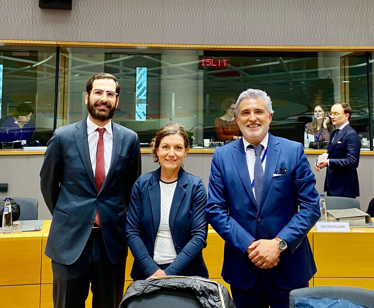 #EPSCO | 🇪🇺 Employment and Social Policy Ministers are today discussing the conditions for platform workers and the implementation of the European Pillar of Social Rights. Deputy Permanent Representative @ManuelaTPinto represents 🇵🇹