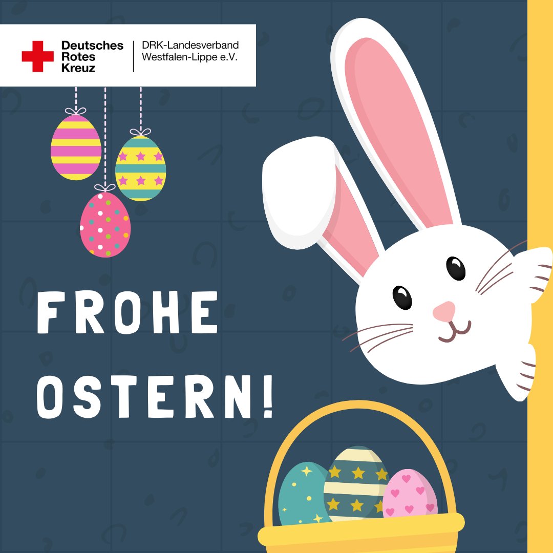 Wir wünschen Euch und Euren Familien frohe Ostern 😊🐰 #drk #froheostern