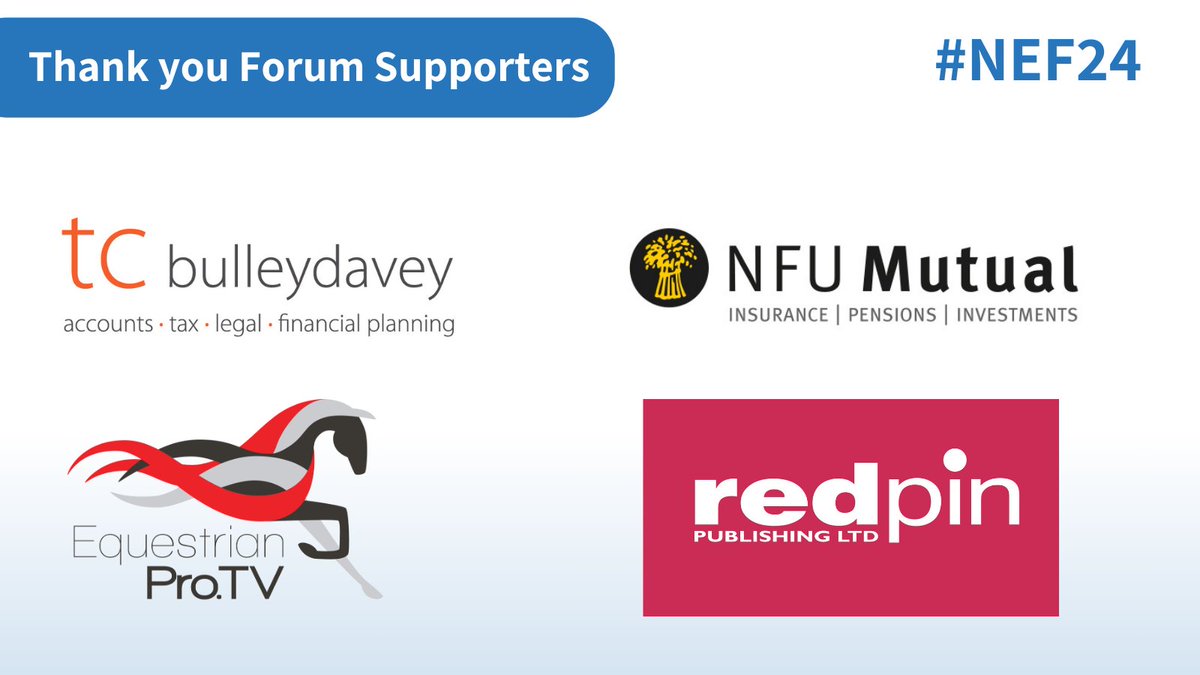 Thank you to our #NEF24 Supporters, @TCGroupUK, @nfum, Equestrian ProTV and Redpin Publishing Ltd