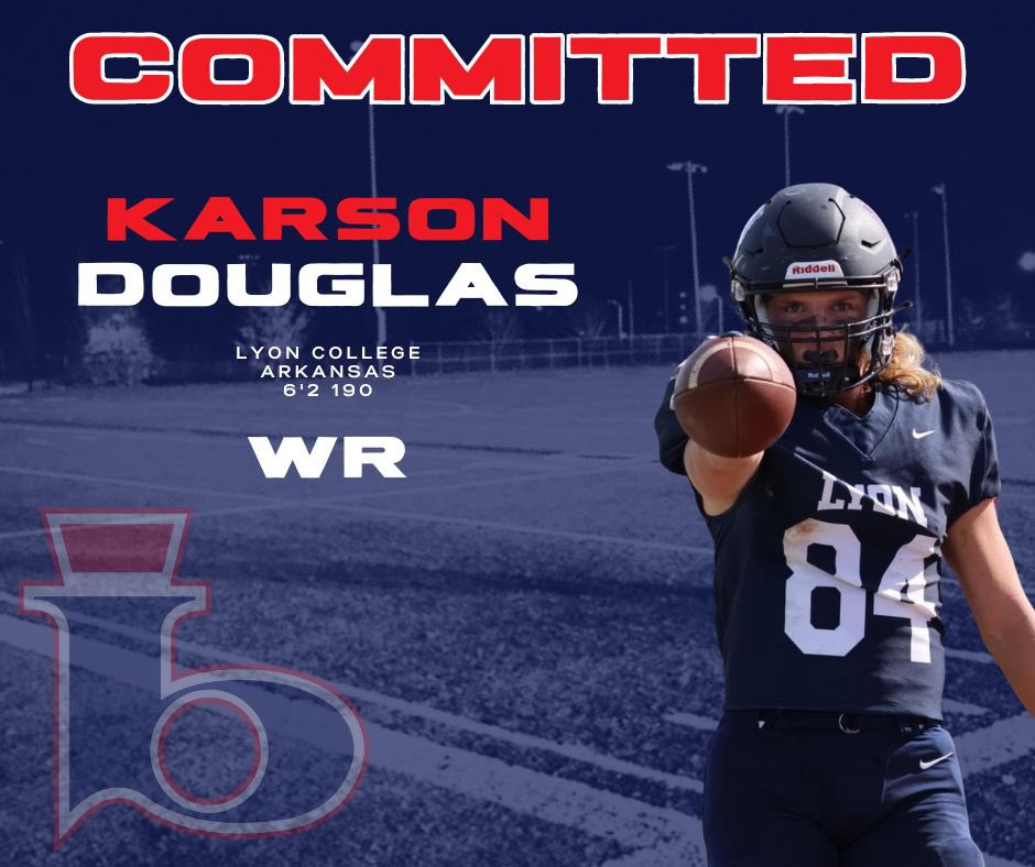 Excited to announce our 2nd international signing of 2024, WR Karson Douglas from Lyon College in Arkansas.  This speedster can stretch the field and also is a stand out cover player on all specials!