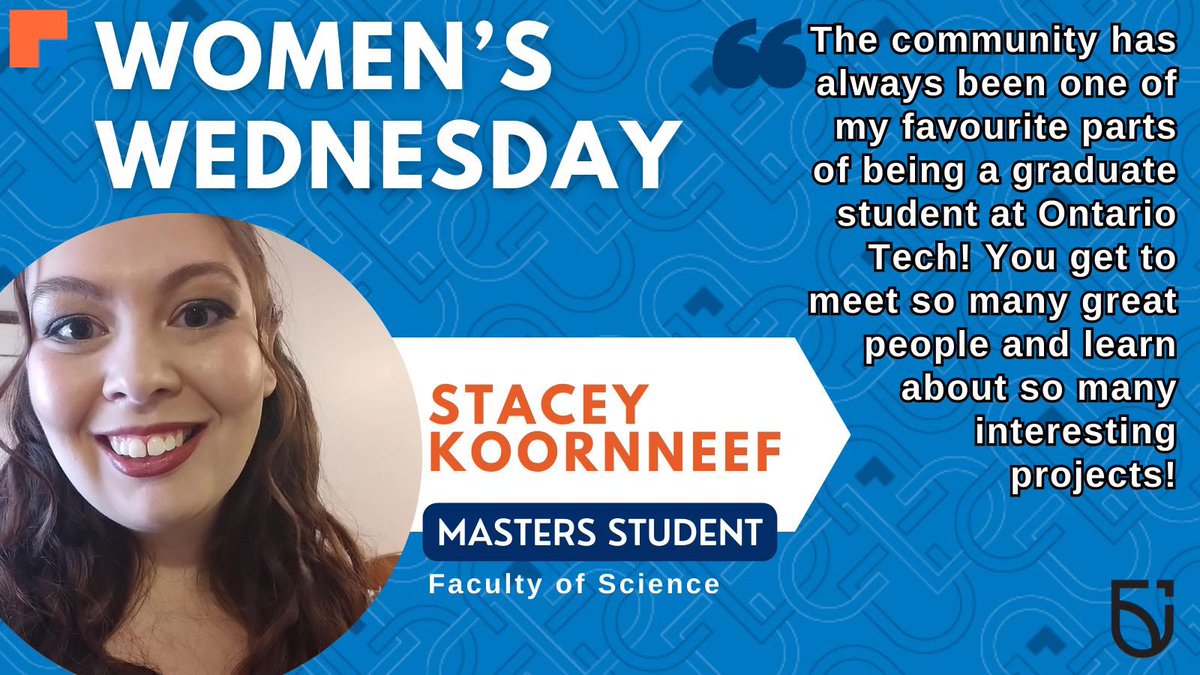 Stacey Koornneef, a Computer Science MSc student in the SEER Lab, was recently featured by the #OntarioTech Women in Research Council (WIRC). To learn more about the council you can follow them at @ot_women. #WomensWednesday #WomenOfOntarioTech