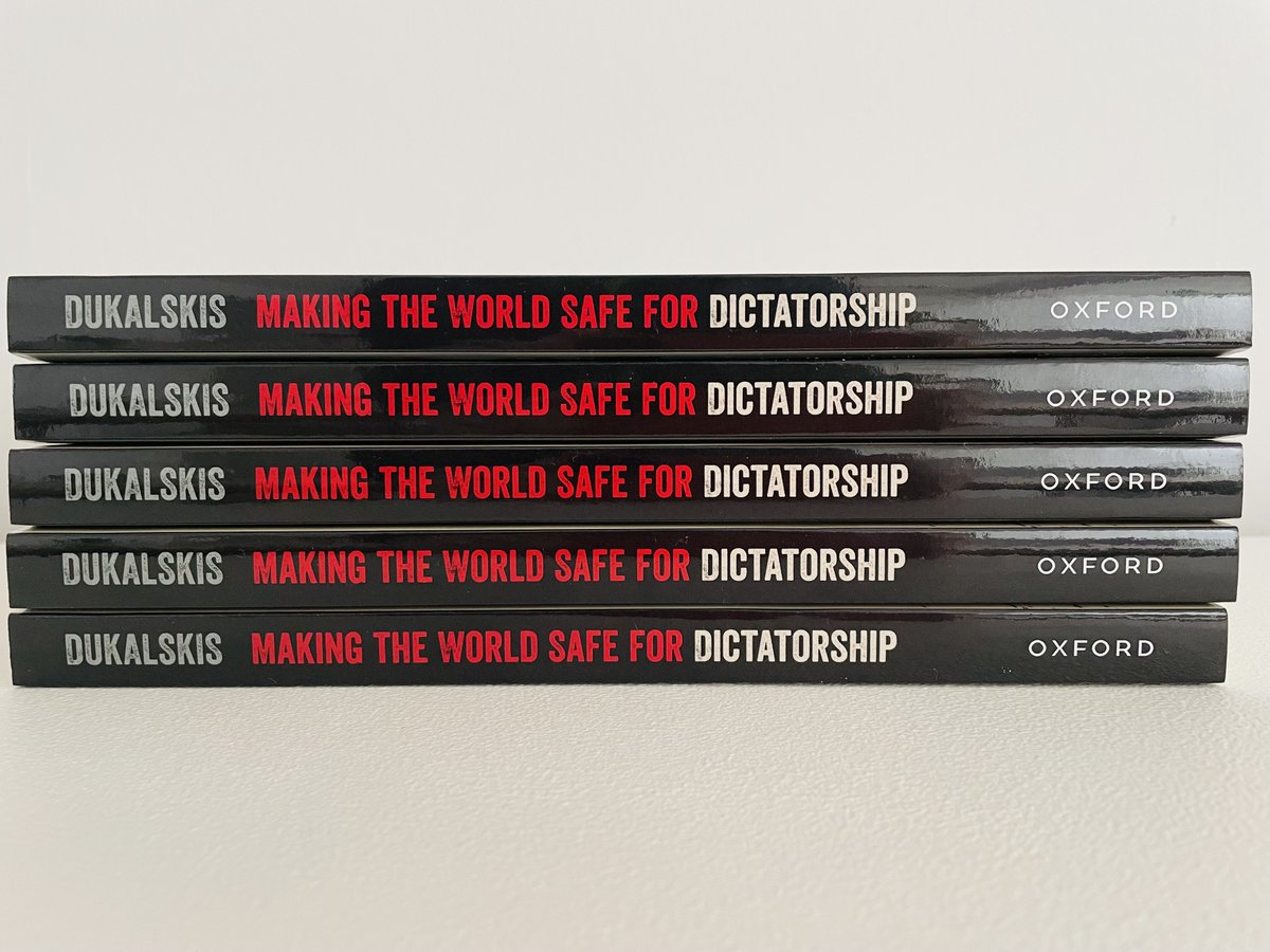 My 2021 @OUPAcademic book Making the World Safe for Dictatorship is now published as a paperback. To celebrate I will put everyone who reposts this before March 20 into a random drawing & send the winner a free copy anywhere they happen to be in the world.