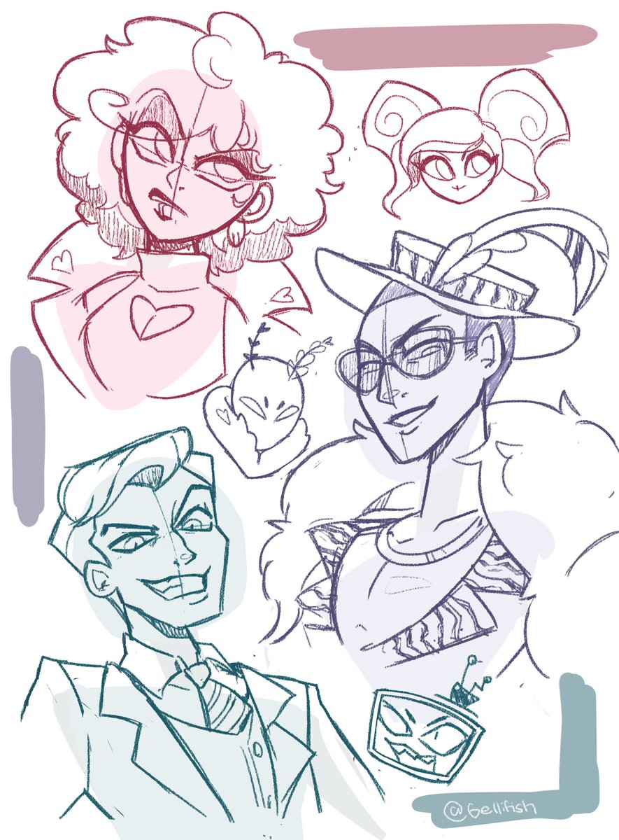 Gell1F1sh's tweet image. Had to make THE Vs human versions!!
•
•
•
#HazbinHotel #HazbinHotelValentino #HazbinHotelVox #HazbinHotelVelvet