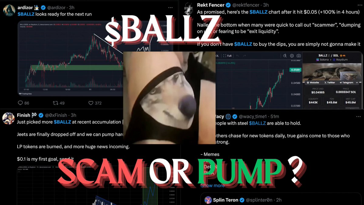 orjustavatar's tweet photo. $BTC on it's historical high!

Everyone shilling $BALLZ now, is that just a paid promo, or does it have potential?

Is it a Scam or a Pump?

Let's figure it out👇🧵 https://t.co/zNUDhtqNNQ