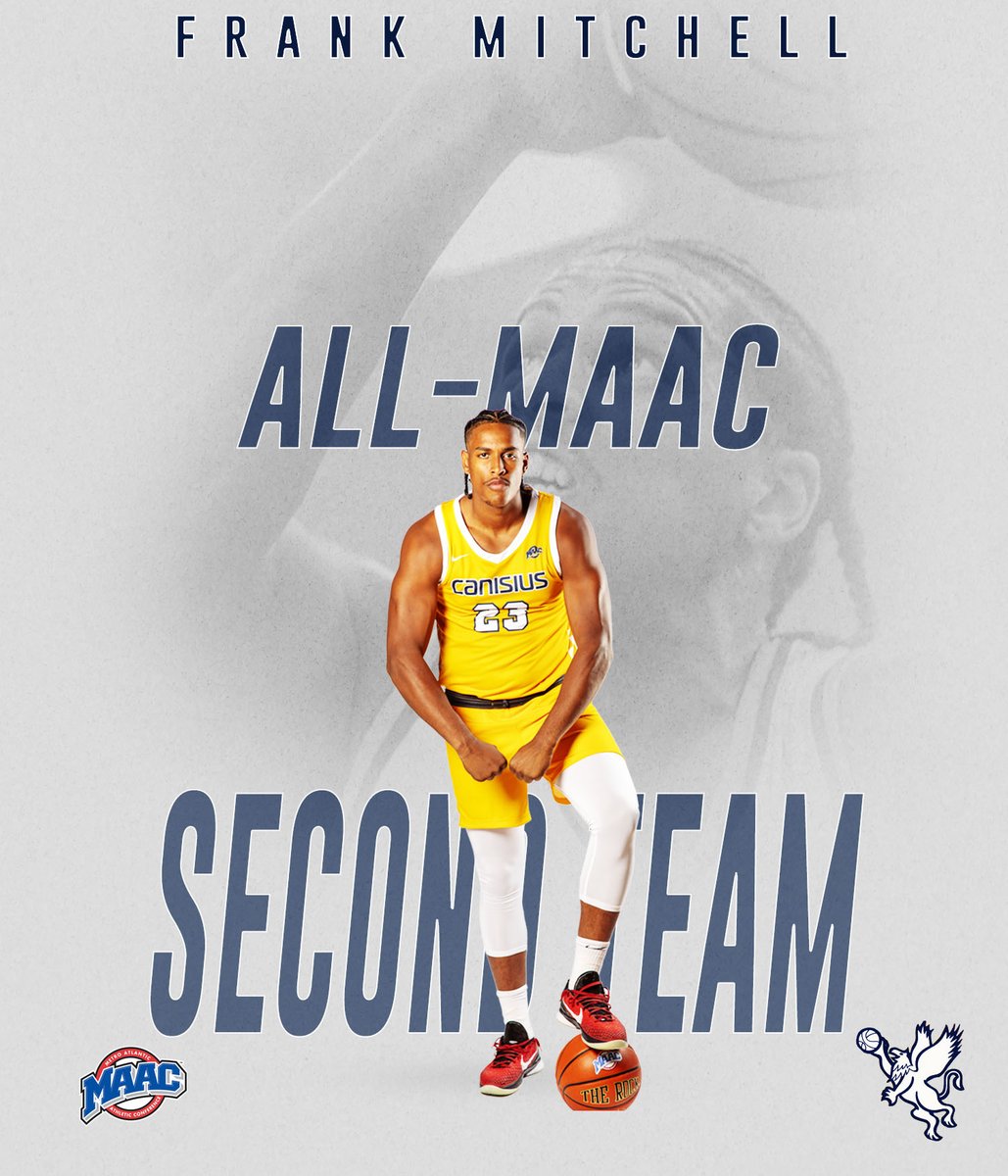Canisius Basketball (@griffs_mbb) on Twitter photo The #MAACHoops leader in double-doubles and rebounding, <a href="/neatlyyy_/">Frank Mitchell</a> has been named All-MAAC Second Team.
Congrats, Frank.
#Griffs The #MAACHoops leader in double-doubles and rebounding, <a href="/neatlyyy_/">Frank Mitchell</a> has been named All-MAAC Second Team.
Congrats, Frank.
#Griffs