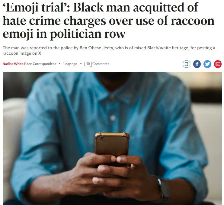 I spent 3 days in court witnessing a young Black man be prosecuted for sending a Black politician an emoji. The man's house was raided, phone seized & he was placed in a cell for 10 hours Wonder if this millionaire Tory donor will receive similar treatment from the police & CPS