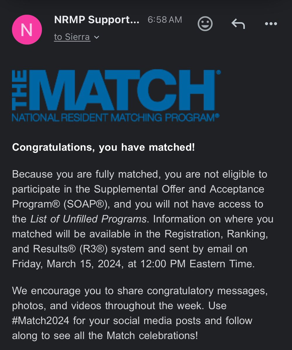 HELLO RADIOLOGY 😀📡☢️

Always grateful to be in this position and for all those who have helped me get here. 

#futureradres #Match2024