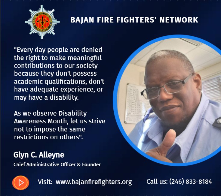 bajanfire's tweet photo. People are denied the right to make meaningful contributions to our society because they don't possess academic qualifications, don't have adequate experience, or may have a disability. As we observe Disability Month, let us strive not to impose the same restrictions on others. https://t.co/NqTplecUHE
