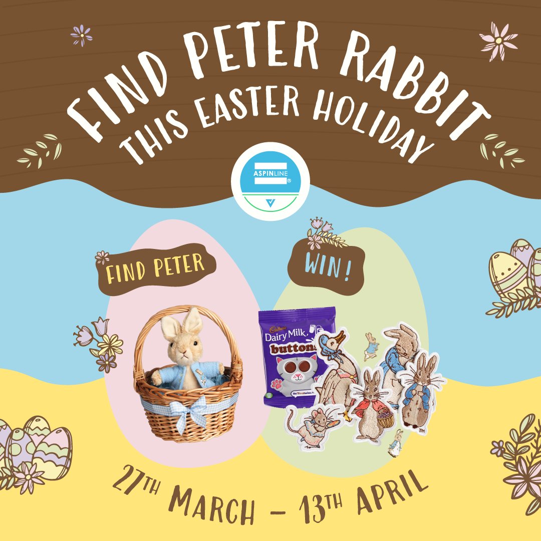 🐰 Can you find Peter Rabbit this Easter Holiday? He is hiding somewhere on Woodlands in Bradley Stoke, Bristol A FREE activity with a FREE gift. #easteractivity #bristol #peterrabbit #visitbristol #easterholidays #bristolfamily #custompatches #patchgame