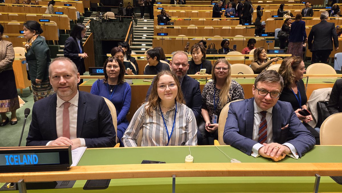 Delighted to welcome Minister @gu_brandsson and the 🇮🇸 delegation to #CSW68. Vital work ahead in advancing #genderequality and #SDG5 - and pushing back the pushback. Women rights are #HumanRights.