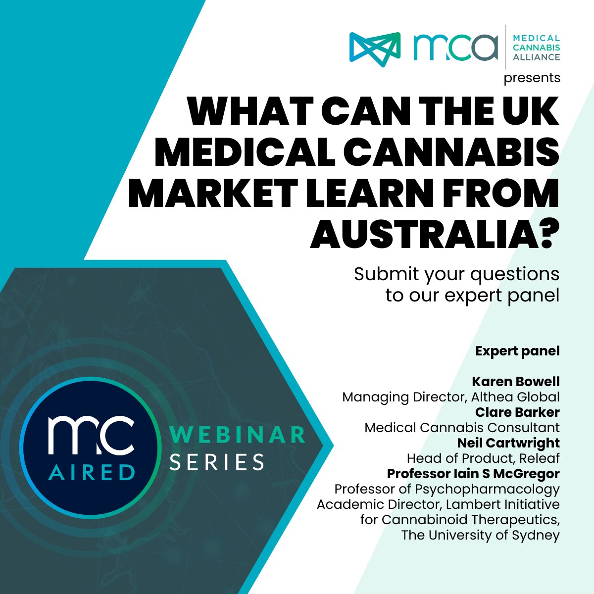 mca__uk's tweet image. Our new webinar series will confront the hard truths facing the UK #medicalcannabis sector. Our first session will ask what we can learn from Australia&apos;s experience. Submit questions to our expert panel now by replying to this tweet