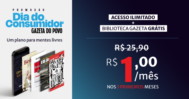 gazetadopovo's tweet photo. Leia o melhor da Gazeta do Povo! 

Acesso ilimitado ao jornal e à Biblioteca Gazeta, nosso catálogo com mais de 20 livros exclusivos.Tudo por apenas R$ 1/mês.