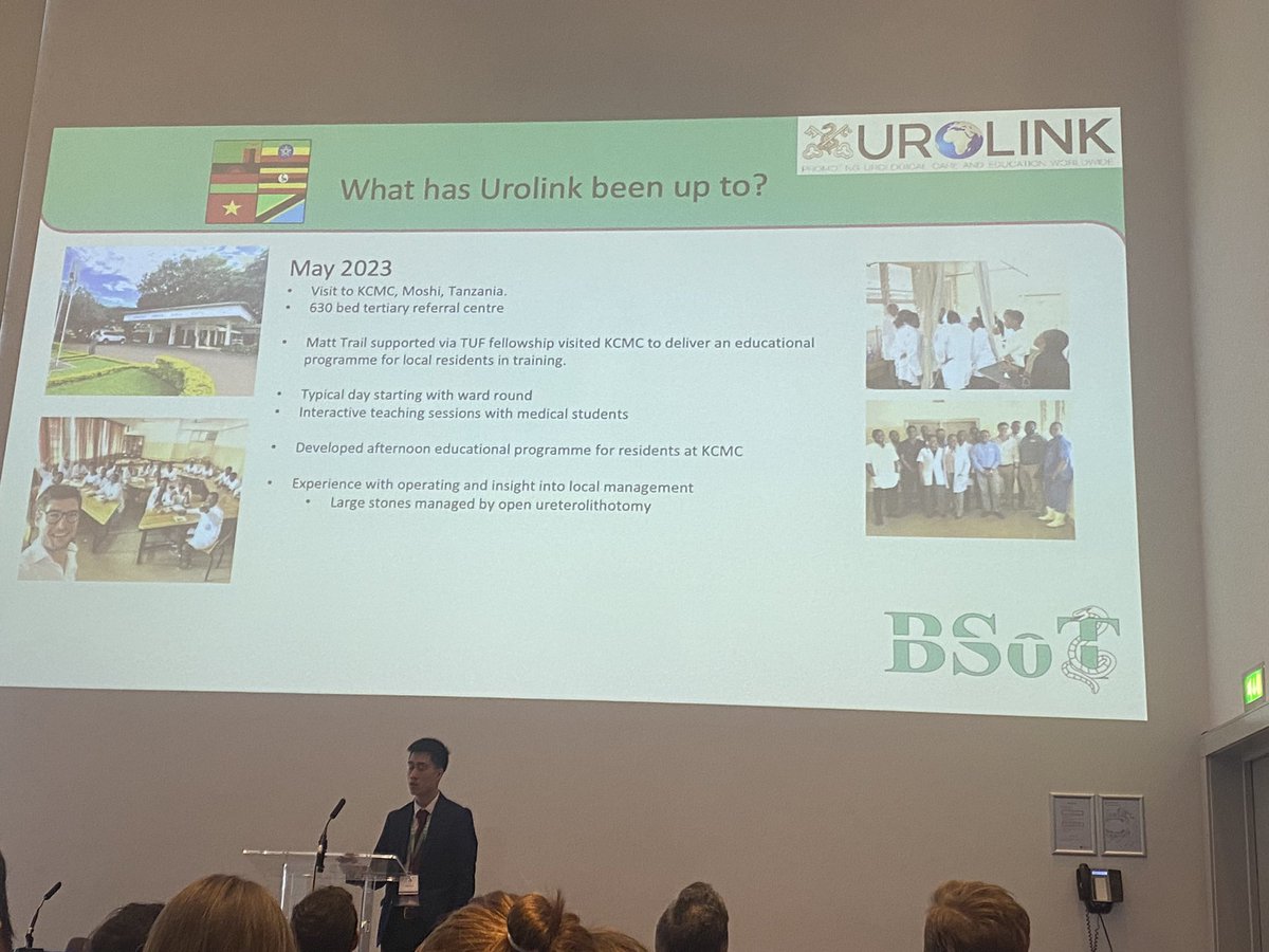 @mikengurol giving a Urolink activity rundown at @BSoT_UK 2024 meeting Trainees can get involved with 💦🔗Urolink @BAUSurology @TUF_tweets