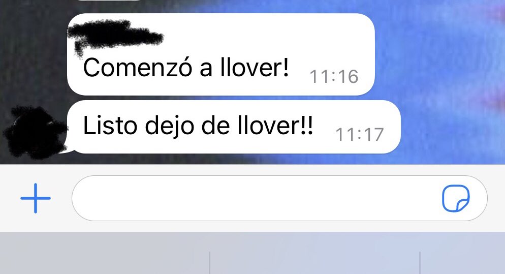 mi mamá con las updates del clima
