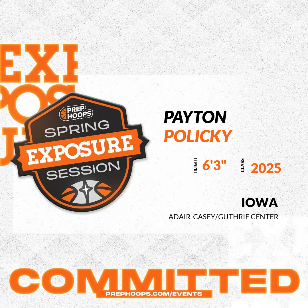 PrepHoopsIA's tweet photo. Welcome Class of 2025 Payton Policky (@PaytonPolicky) of Adair-Casey/Guthrie Center High School HS to the @PrepHoopsIA Showcase @ Kingdom Hoops Basketball. 

🔥🏀 #PHExposureSessionIA 🏀🔥

Register NOW! 👇  
https://t.co/cA0TMrqcm5 https://t.co/BgQlnWn772
