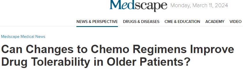 Honored our @JAMANetworkOpen article examining chemo tx modification in older adults with advanced cancer is featured in @Medscape. More robust tx data are needed in this population @rochgerionc @LundJenny @myCARG #gerionc medscape.com/viewarticle/ca…