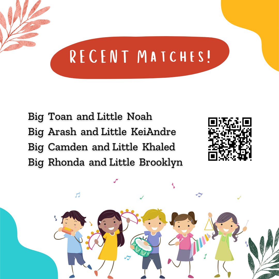 Exciting news! We're thrilled to announce the new matches! 🎉 As a Big, your support helps kids get off the waiting list. Interested in becoming a Big? Scan the code! becomeabig.ca #EndtheWait #BiggerTogether