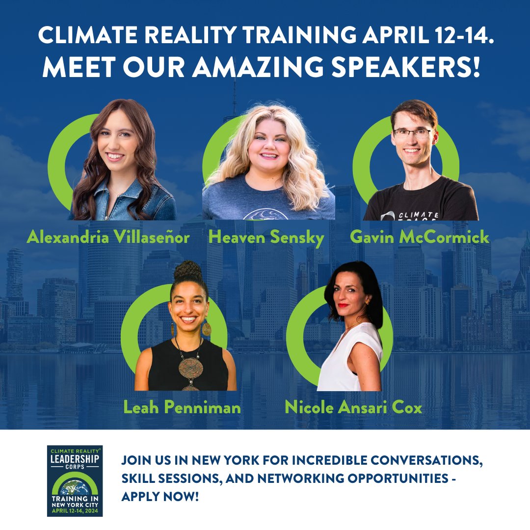 Have you signed up for our next leadership training in NYC this April 12-14? Apply now to #LeadOnClimate! BIT.LY/CLIMATENYC.