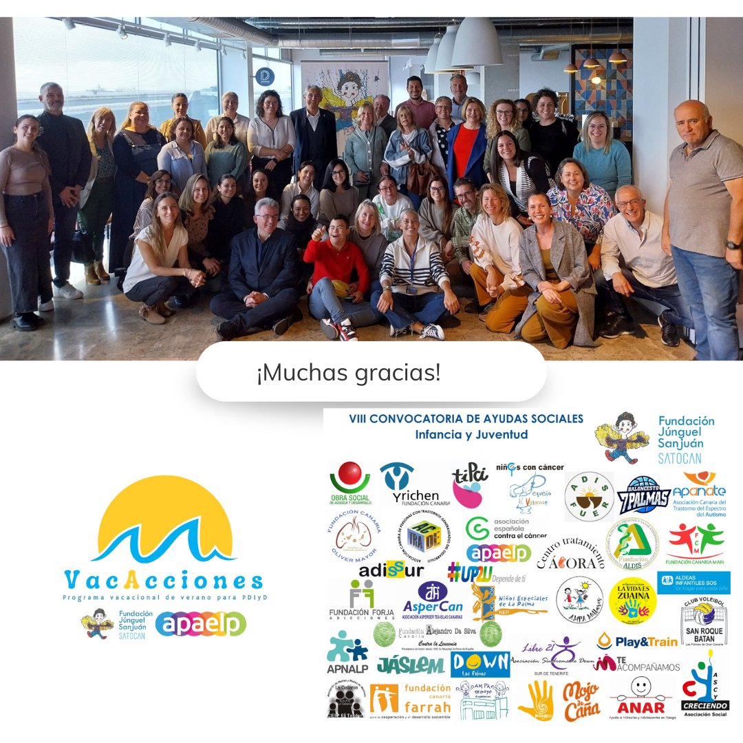 apaelp's tweet photo. Un año más, la Fundación Júnguel Sanjuán de @gruposatocan, ha apoyado nuestro proyecto VacAcciones. Gracias a su ayuda podremos realizar actividades en los meses de julio y agosto, para personas con discapacidad intelectual y del desarrollo. https://t.co/56dddpFr8X