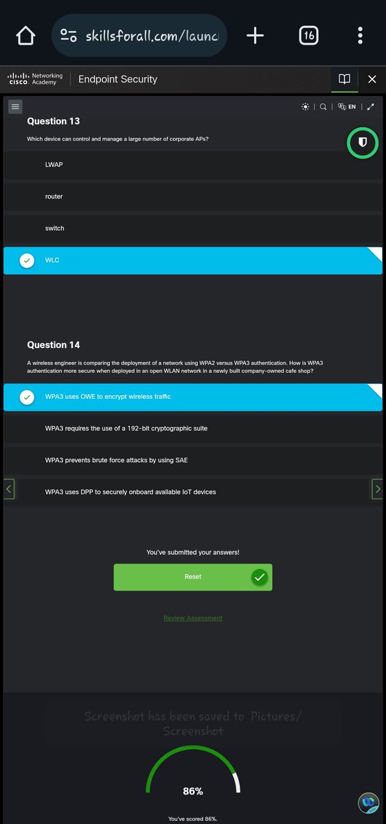 #100DaysOfCyberSecurity 
Day 98👨‍💻
I completed the module 5 of the Endpoint security course.<a href="/jay_hunts/">zʇunH ʎɐſ ɐsɐɟnW 🦁🦁🦁🦁</a> <a href="/Queenicea17/">Cyber Caramel_Choco🍫</a>