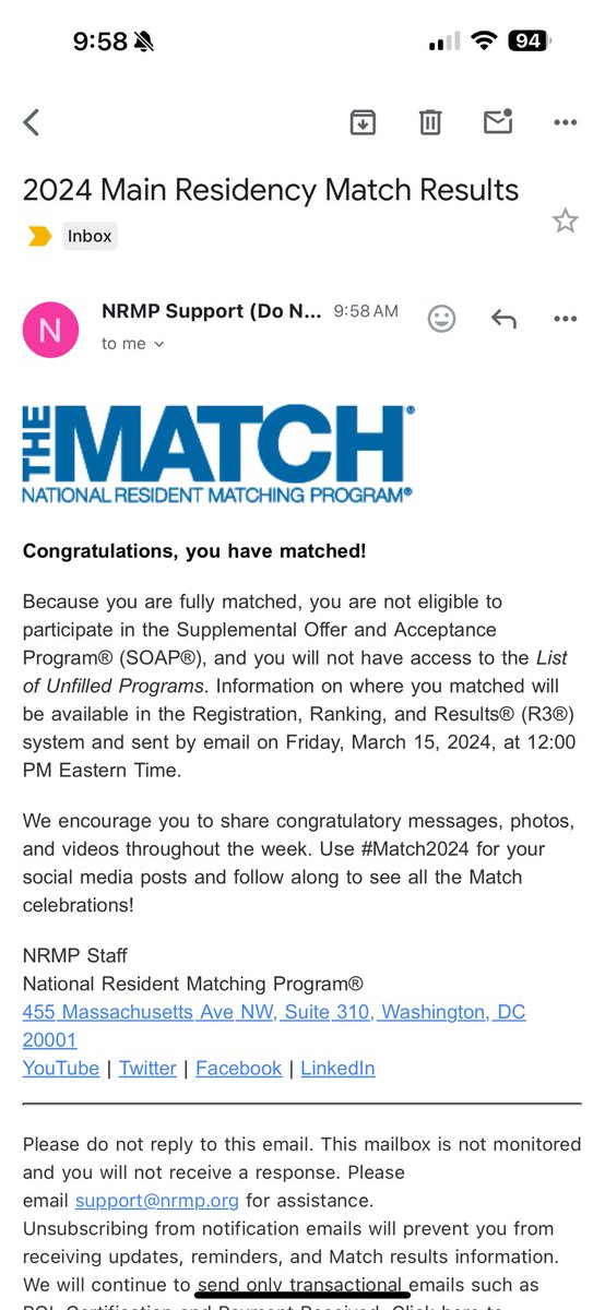 I’m going to be an Anesthesiologist!!!! #Match2024