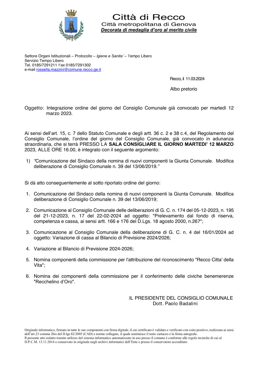 Comune di Recco tweet media