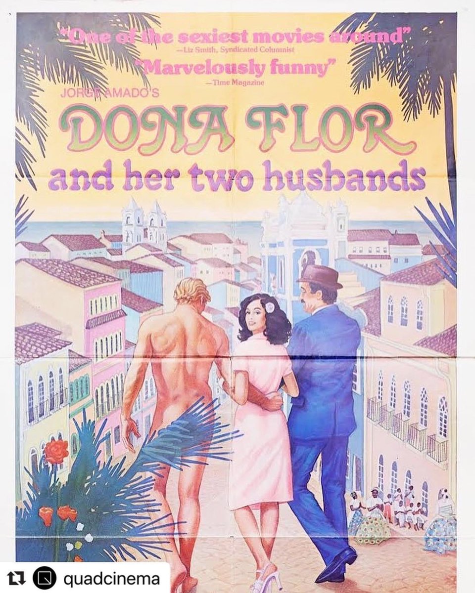 #Repost @QuadCinema with @make_repost
・・・
🌺😉 Bruno Barreto’s 1976 (meta)physical sex comedy DONA FLOR AND HER TWO HUSBANDS starring Sonia Braga reigned as Brazil’s all-time top-grossing movie for over three decades.