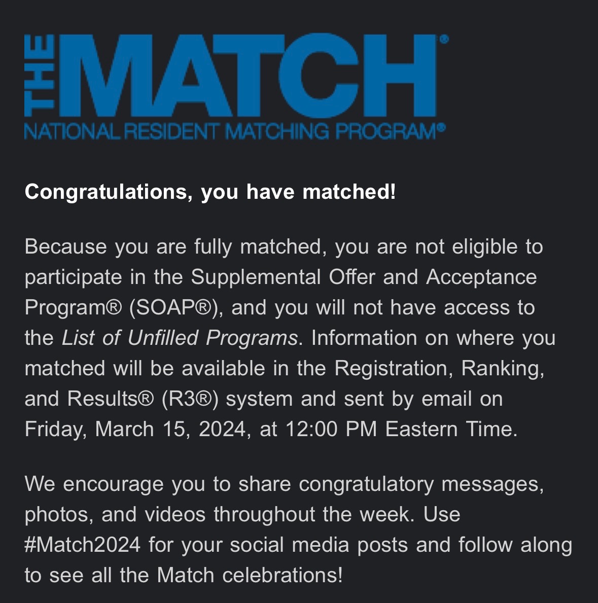 I am feeling so #blessed. I cannot wait to be able to practice what I love🧠👶 #childneurology #Match2024 #NMatch2024