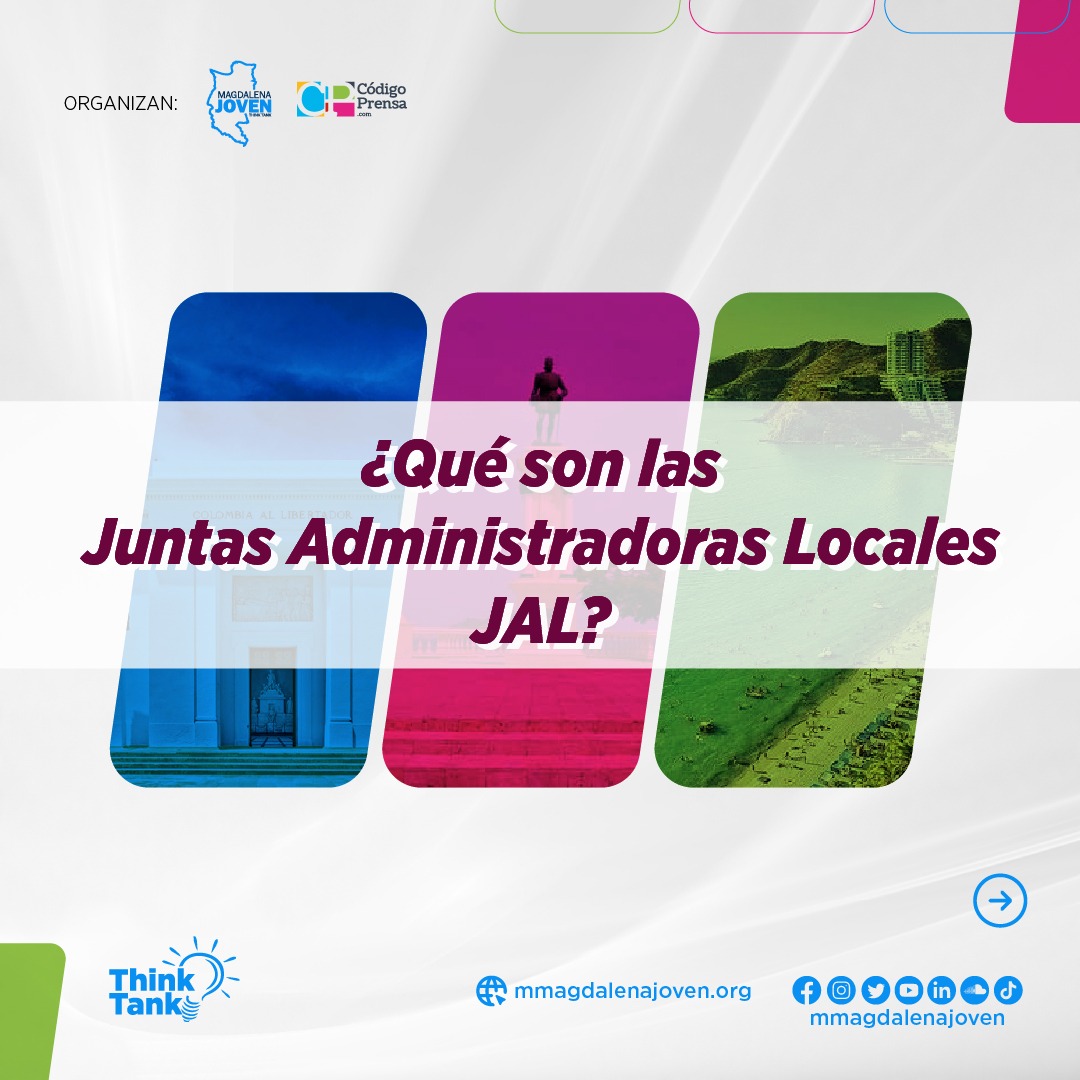 MMagdalenaJoven's tweet image. ¿Sabes qué son las Juntas Administradoras Locales?

Vamos rumbo a la elección de los alcaldes locales de Santa Marta en sus 500 años. 

#SantaMarta #500Años #Localidad #AlcaldesLocales #Ediles #JAL #Tayrona #Turistica #Historica