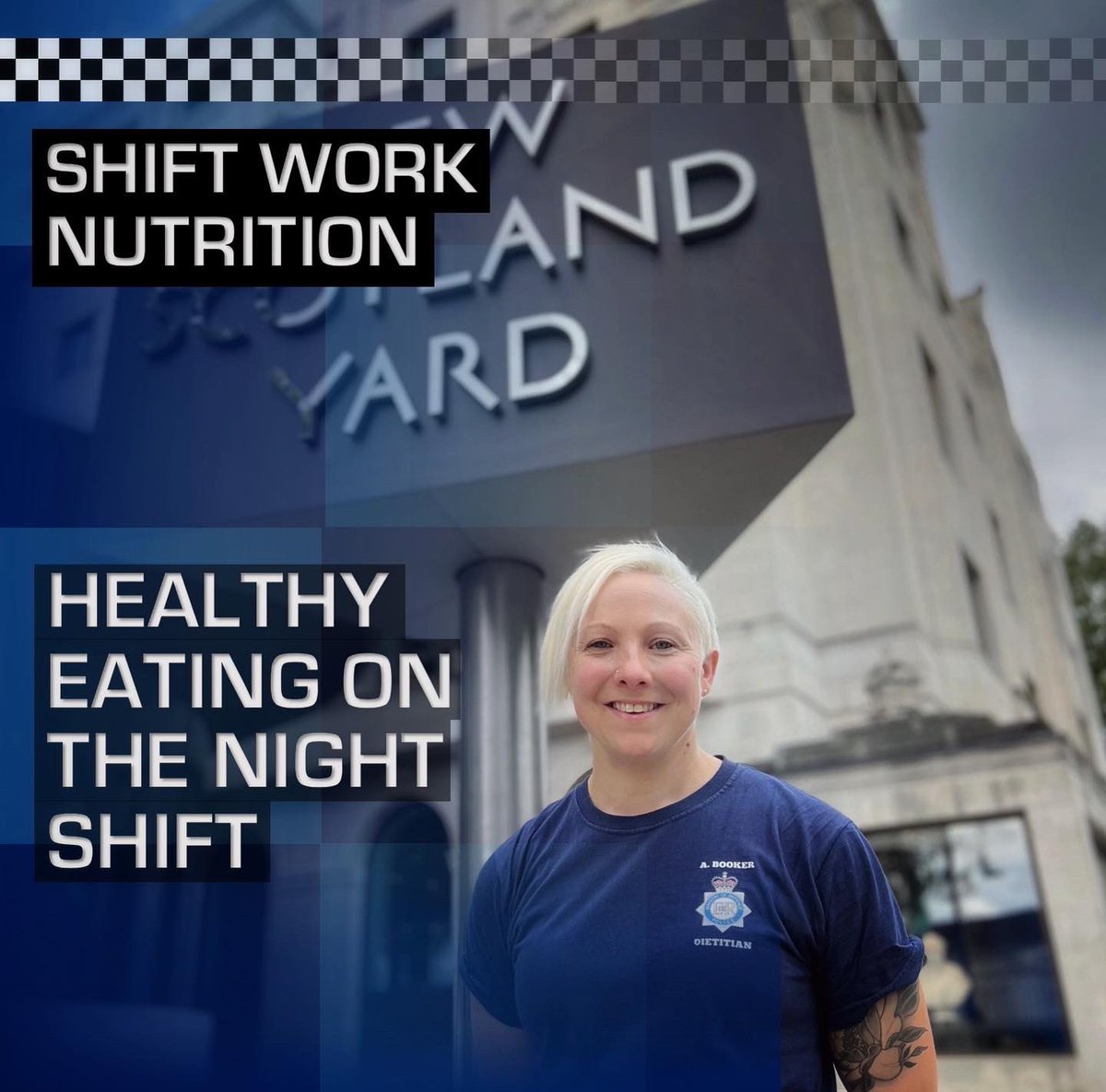 AliBooker_RD's tweet photo. SHIFT WORK NUTRITION | Night shifts can be brutal on the body, making it challenging to maintain a regular, healthy diet.

On this Nutrition &amp; Hydration Week, here are some practical changes shift workers can apply to improve their diet quality 💙

#PoliceWellbeing ⬇️ https://t.co/ZquHDDC2aN