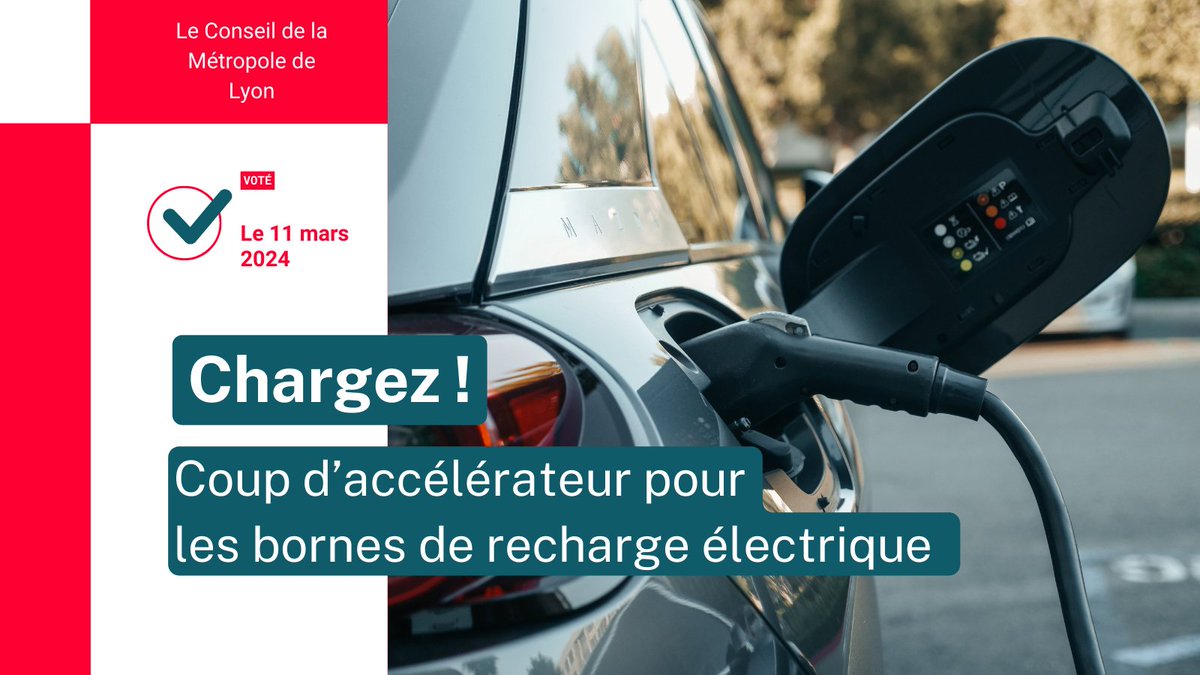 Métropole de Lyon (@grandlyon) on Twitter photo <a href="/SYTRALmobilites/">SYTRAL Mobilités</a> <a href="/EnCovoitGLyon/">En Covoit' GrandLyon</a> #ConseilGrandLyon🟢La Métropole vote un grand plan de création de bornes de recharge électrique publiques. Un accompagnement de l'habitat collectif privé est aussi prévu.
✅1 160 bornes sont déjà dispo
🔜 800 sont actées
⏭️1 560 supplémentaires d’ici 2026 viennent d’être votées <a href="/SYTRALmobilites/">SYTRAL Mobilités</a> <a href="/EnCovoitGLyon/">En Covoit' GrandLyon</a> #ConseilGrandLyon🟢La Métropole vote un grand plan de création de bornes de recharge électrique publiques. Un accompagnement de l'habitat collectif privé est aussi prévu.
✅1 160 bornes sont déjà dispo
🔜 800 sont actées
⏭️1 560 supplémentaires d’ici 2026 viennent d’être votées