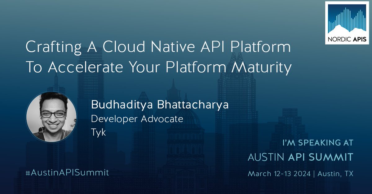 tyk_io's tweet image. Tyk’s own Budhaditya Bhattacharya is heading to the Austin API Summit 2024 this Wednesday 13th to discuss how to craft a cloud native API platform to accelerate your platform maturity.🔥
Tickets available here - hubs.la/Q02nWmBC0 
#AustinAPISummit #APIExperience