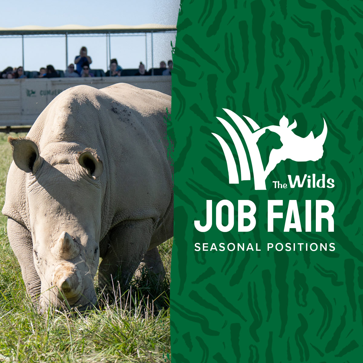 The Wilds' next seasonal job fair is happening on Friday, March 15, from 11 a.m. to 3 p.m. at the Kate Love Simpson Library. While the departments in attendance will vary from fair to fair, stop by and learn more about our seasonal opportunities. thewilds.org/job-fairs