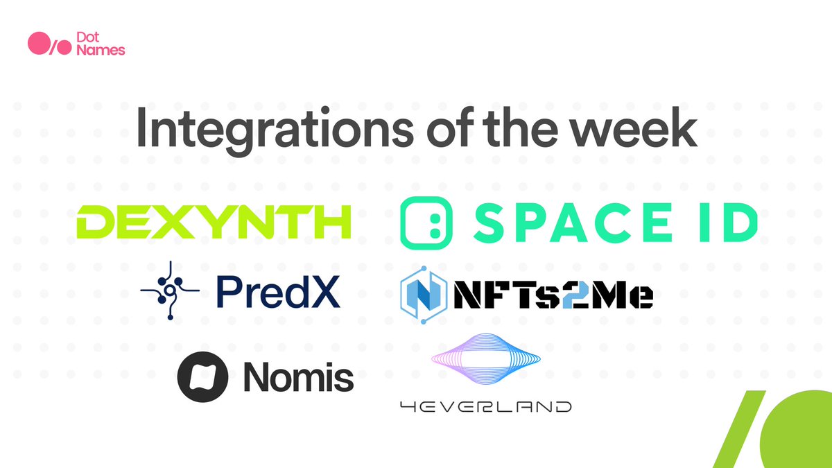 DotNames integrations of the week! 🚀

Last week we saw TONS of Galxe quests with a lot of <a href="/DotBlast_L2/">.</a>'s on-chain friends.

But that wasn't all. Let's take a look at ALL of them. 👇