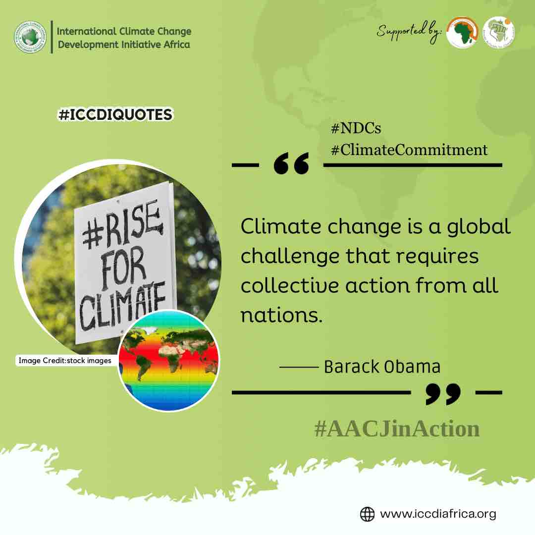 Climate change is a global challenge that requires collective action from all nations.” - Barack Obama

#NDCs #ClimateCommitment #AACJinAction