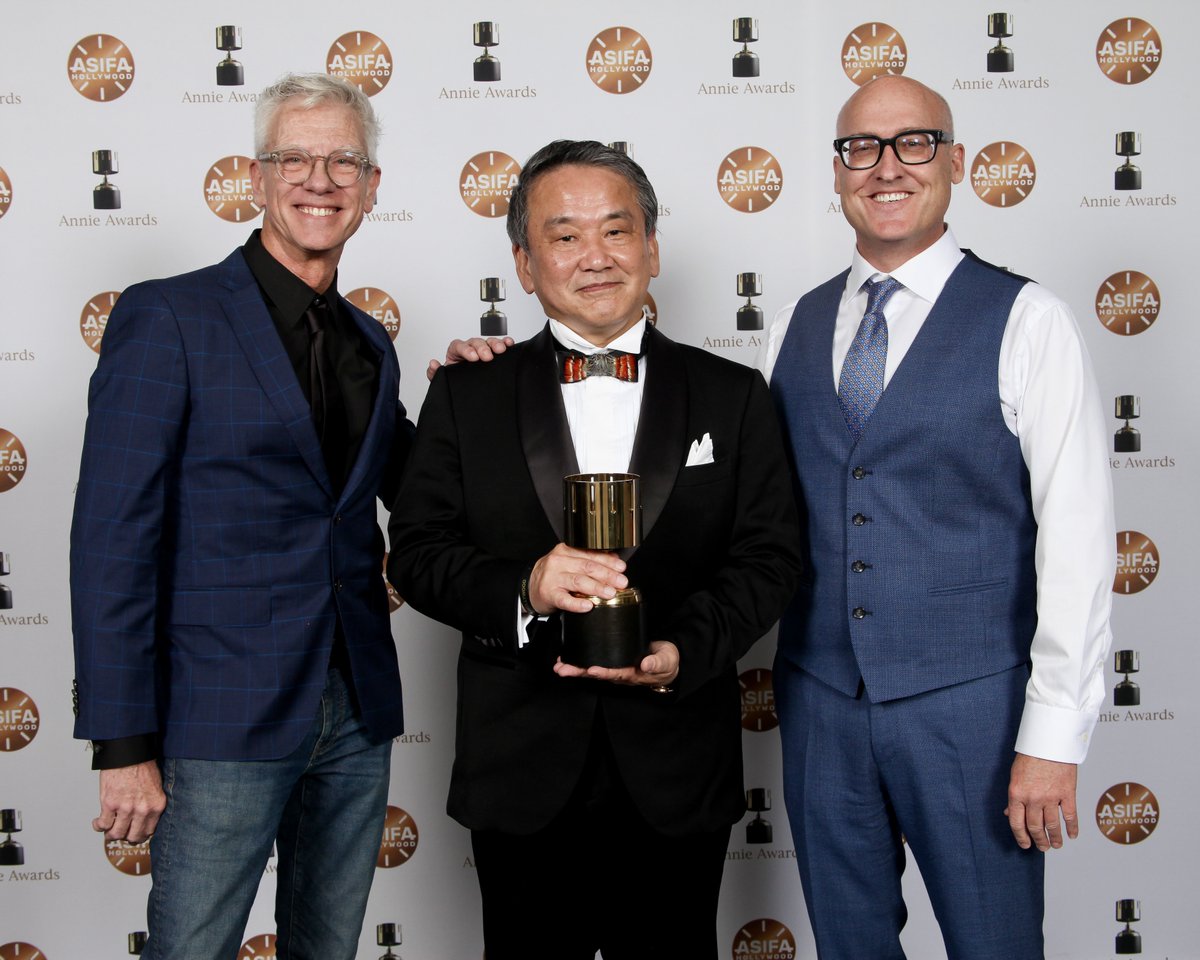 Congratulations to Hayao Miyazaki for winning the Annie Award for Best Storyboarding - Feature: The Boy and the Heron! Accepting the Annie Award was Jun'ichi Nishioka. @GKIDS #51stannieawards #asifahollywood