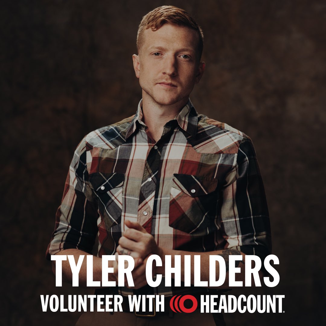 HeadCount is excited to join @TTChilders on tour! If you see us at a show, stop by to make sure you're registered to vote. If you want to volunteer to join the team, visit HeadCount.org/TylerChilders.