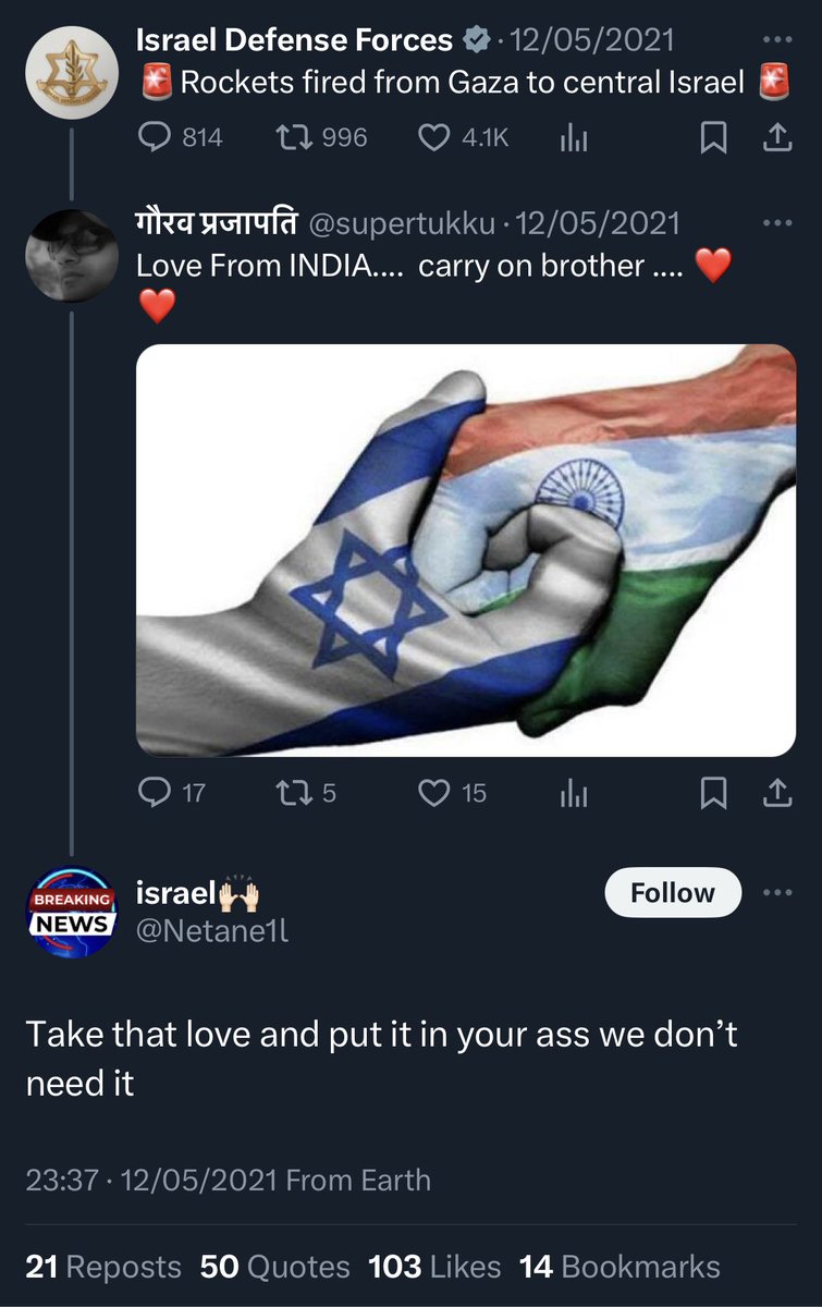 TheSaviour's tweet photo. Why does India stand with Israel? 🤔 https://t.co/Y7kezyuyoy