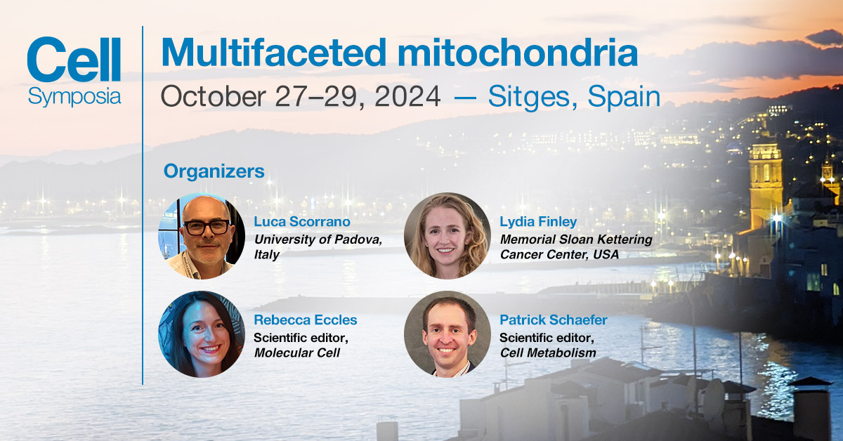 Meet the organizers of @CellSymposia Multifaceted mitochondria 2024! @LabScorrano, @lydfinley, @RLEccles @MolecularCell & @pm_schaefer @Cell_Metabolism They look forward to welcoming you in Sitges, Spain, October 27–29, 2024 #CSMito2024 hubs.li/Q02nVKRB0