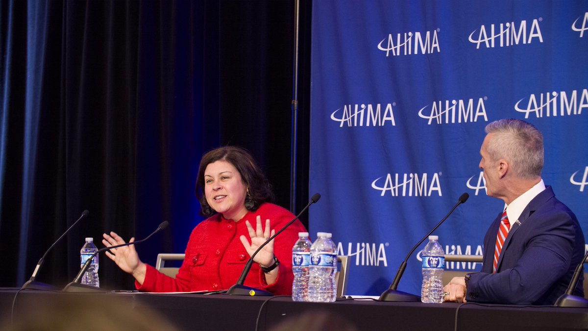 The 2024 Advocacy Summit opened this morning with a fireside chat on privacy implications of AI and the impact on the HI profession featuring perspectives from <a href="/HHSOCR/">HHS Civil Rights</a> Director Melanie Fontes Rainer and AHIMA CEO <a href="/Emergidoc/">Kevin Klauer DO, EJD</a> 

#AHIMAadvocates #AdvocacySummit24