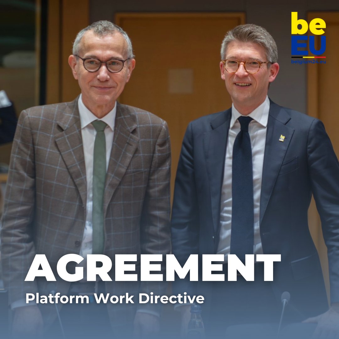 📢 IT'S A DEAL!
🇪🇺#EPSCO ministers approved today the compromise concluded with the EP on platformwork directive #PWD.
It will significantly improve the rights & the working conditions of more than 28 millions Europeans working into the #platformeconomy