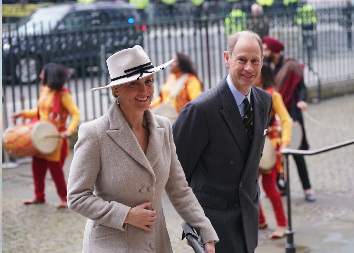 Prince William, the Prince of Wales, Queen Camilla and The Duke and Duchess of Edinburgh - arrive for the annual Commonwealth Day Service at Westminster Abbey in London. 📸@samhussein @PA #Commonwealth #CommonwealthDay