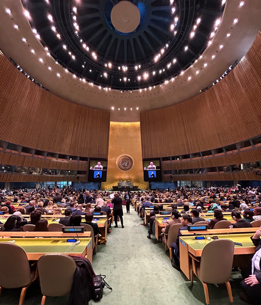 🇱🇹PR @rytispaulauska at the opening of @UN #CSW68 session. #Lithuania is dedicated to addressing the reduction of global #poverty and continuing advocating for protection of 🇺🇦 women and girls #rights and mitigating negative social effects emanating from Russia's aggression.