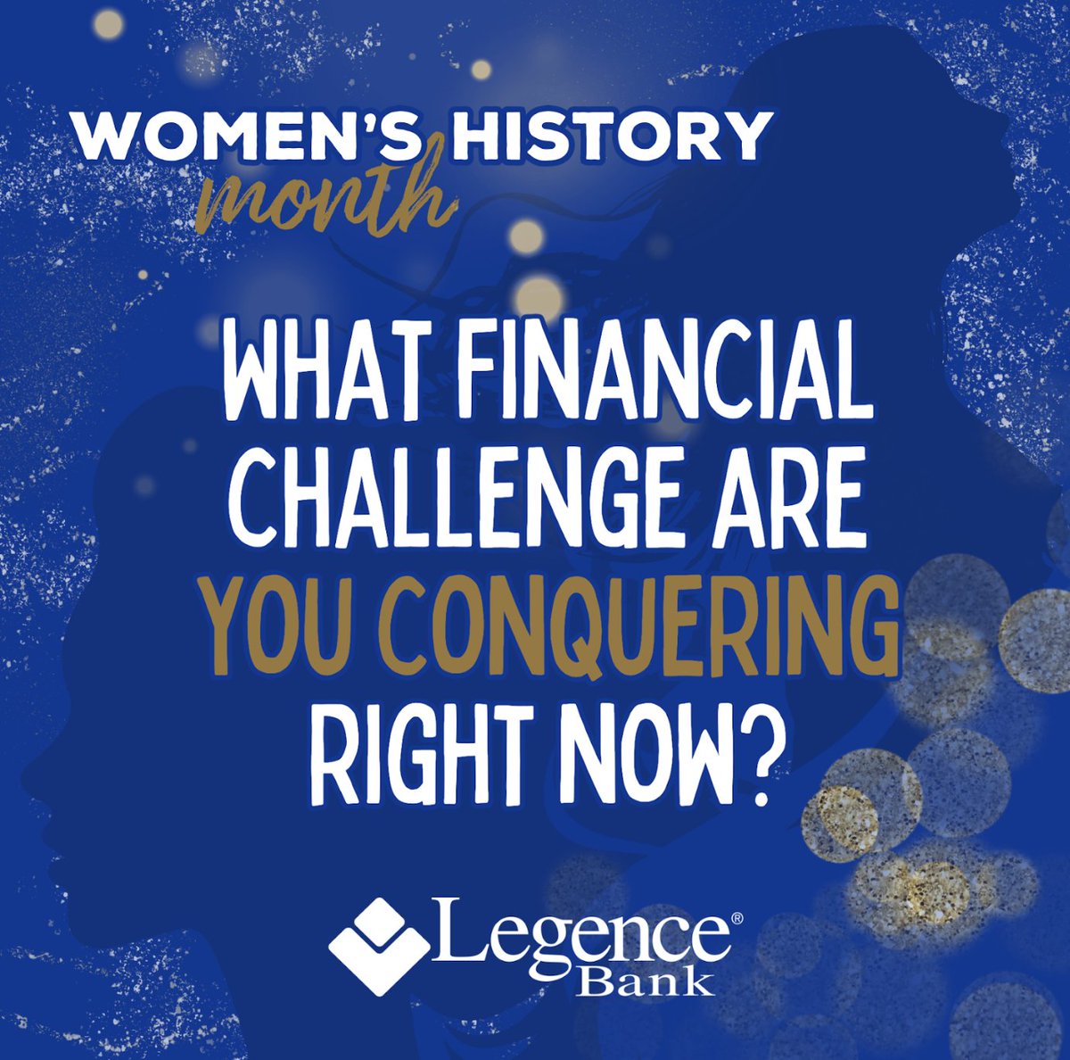 At 𝙇𝙚𝙜𝙚𝙣𝙘𝙚 𝘽𝙖𝙣𝙠, we're proud of our talented female employees who contribute daily to our success.

Share with us: What financial challenge are you conquering right now?

#DiversityInFinance
Member FDIC