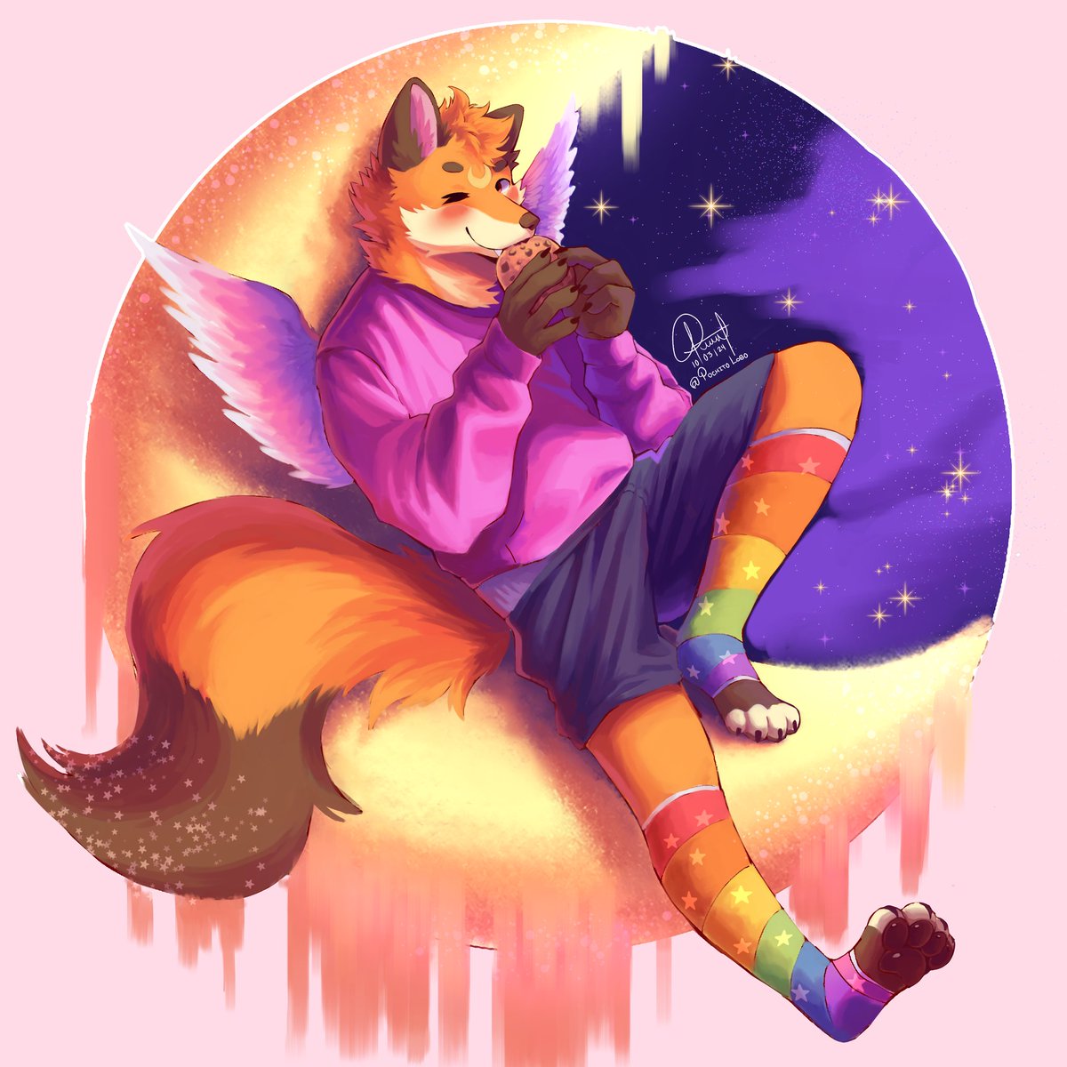 Regalo para un Zorrito Lunar 🦊 #furryart #Furry #furrycommunity