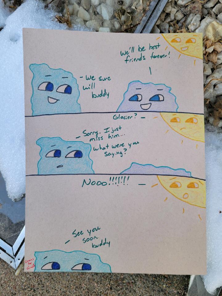 ComicsClimate's tweet image. Comic #159a #ComicsForClimate #glacier #sealevelrise #ByeBuddy #SeeYouSoon #sadreality #ItsGettingHotInHere #ocean #BeforeItsTooLate #OnePlanet #EarthNeedsUs #climate #climatechange #ClimateAction