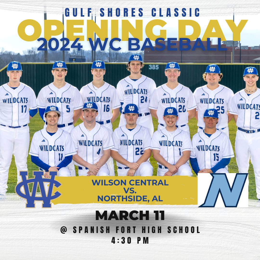 Finally!! Opening Day 2024! Excited for this senior group to lead us in 2024! 4:30 PM Spanish Fort High School vs. Northside!