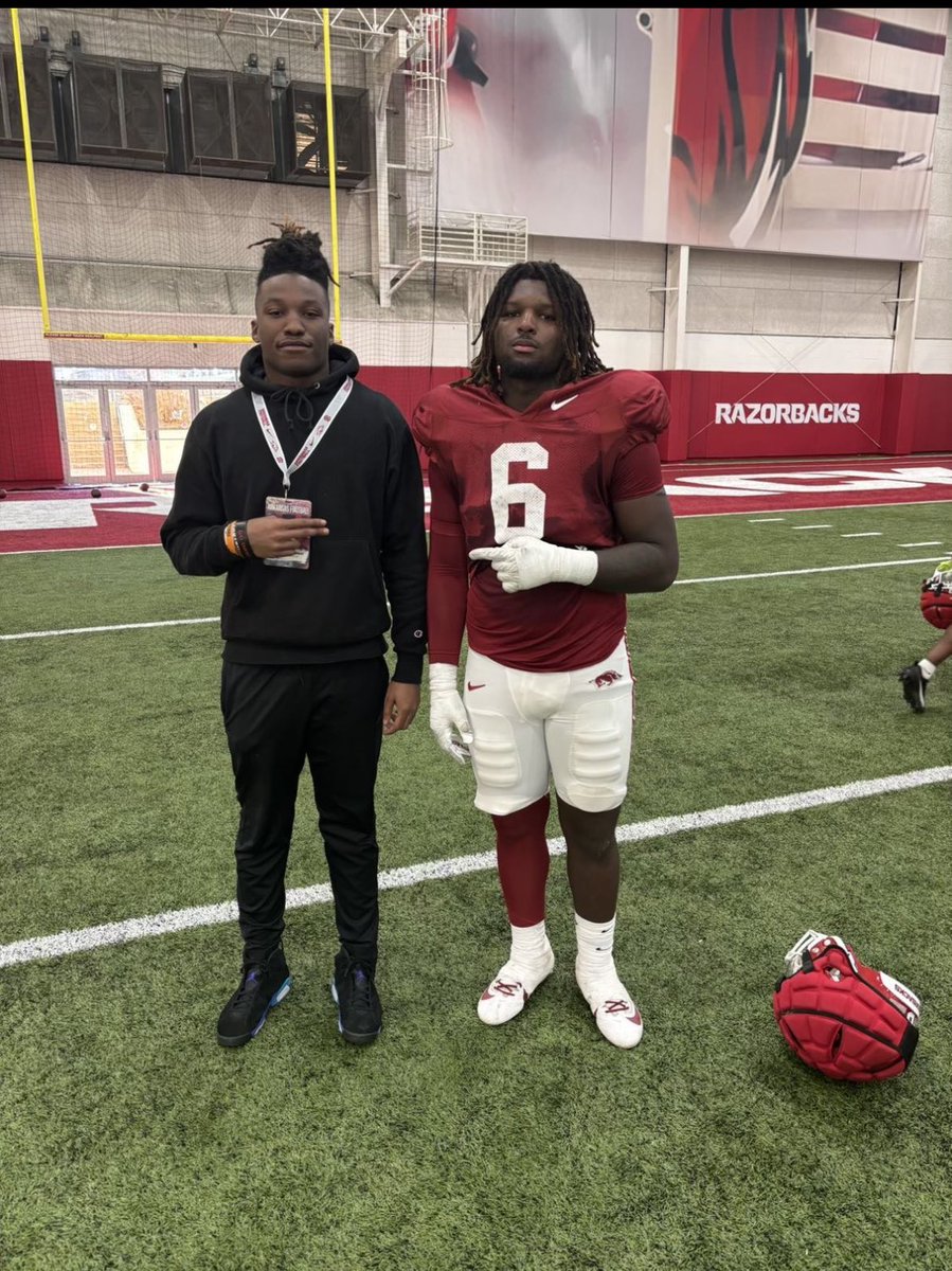 Had A Great Day In Fayetteville and It Was Good Seeing My Guy @yvngkavion!! @T_WILL4REAL @CoachSFountain @CoachDekeAdams @ScoutFball @ChadSimmons_ @adamgorney @DexPreps @GrindLab @RazorbackFBRec @cpetagna247 @SWiltfong247 @BHoward_11 @HallTechSports1 @DannyWest247