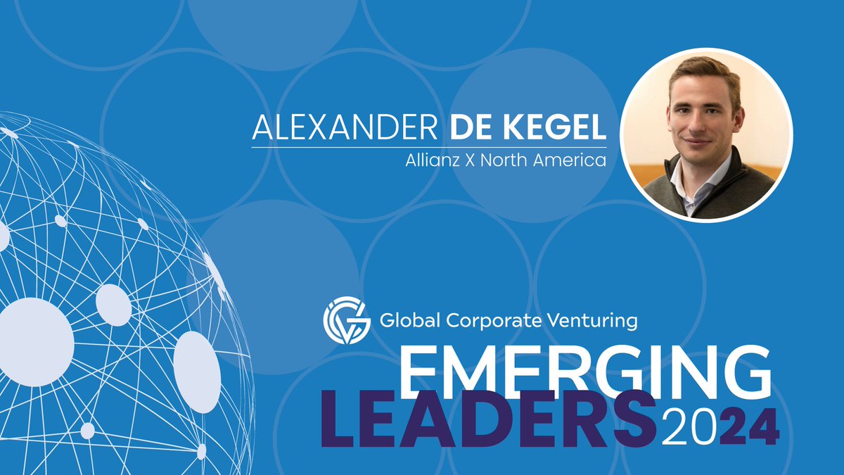 Congratulations to Allianz X North America CIO and MD Alexander De Kegel for making the @GCVenturing's annual Top 50 Emerging Leader list for 2024. 🥂 globalventuring.com/corporate/awar…