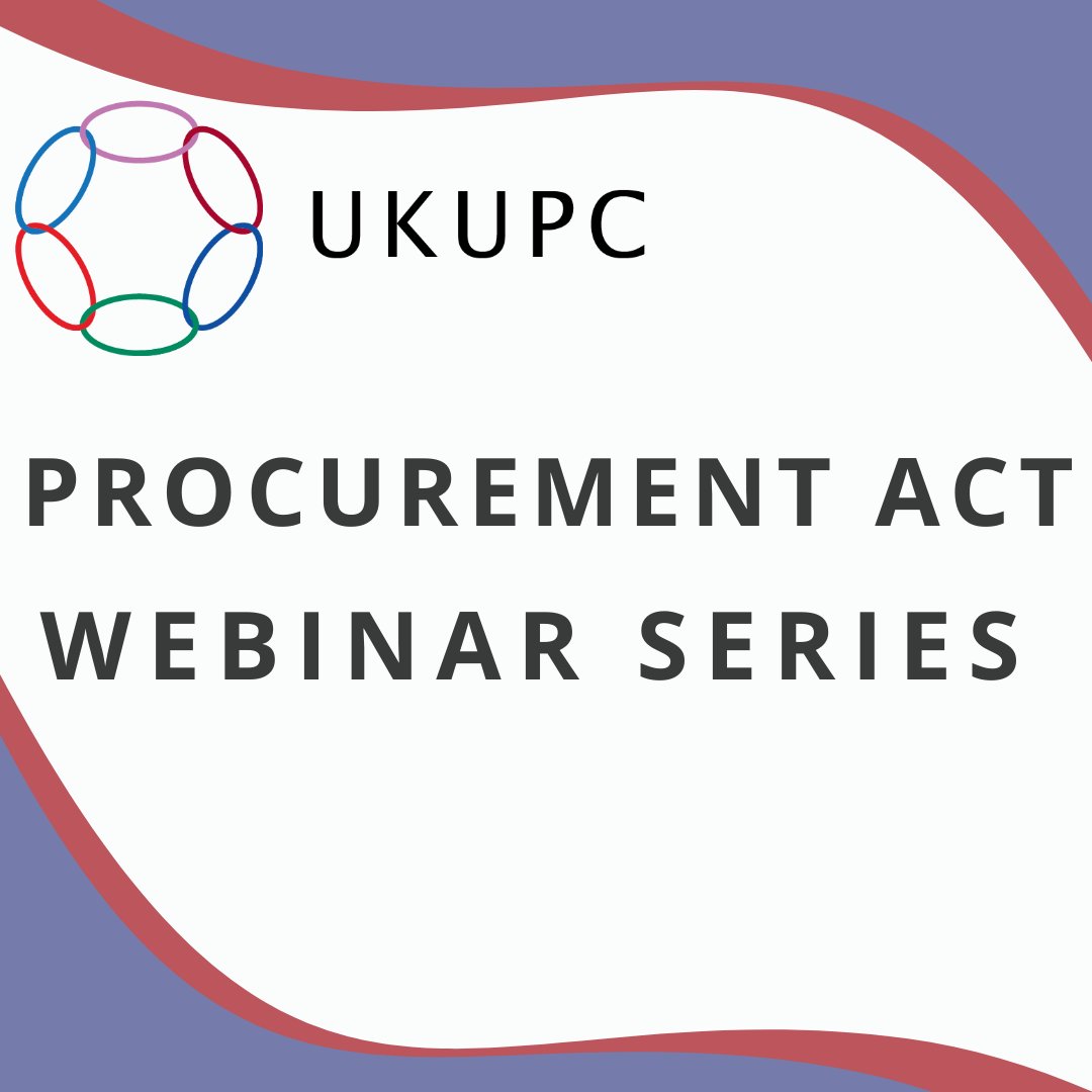 We are pleased to announce our brand new UKUPC Procurement Act Webinar Series! Available to UKUPC members⚖️
Keep an eye out more more information!👀